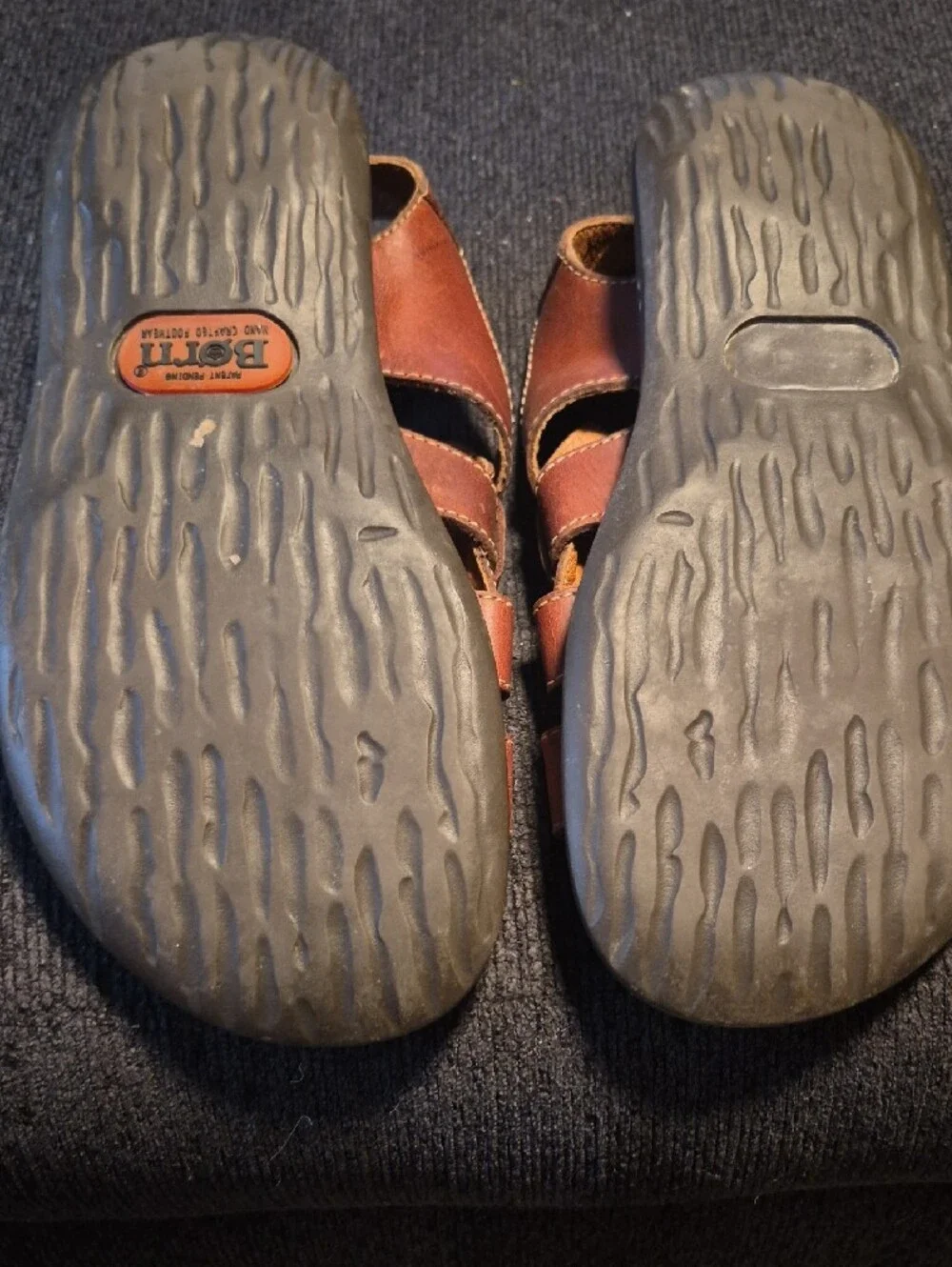 Born Brown Leather Fisherman Sandals with Buckle